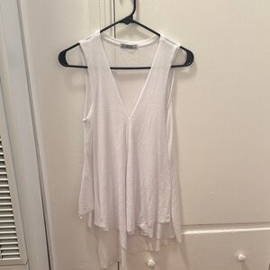 Cotton On Flowing White V-Neck Tank Top